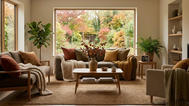 Wohntrends Herbst 2025: Farben, Licht und Textilien für mehr Gemütlichkeit