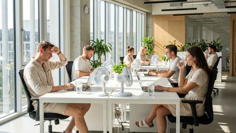 Steigende Temperaturen im Büro: Klimatisierung als Schlüssel für Produktivität und Unternehmenserfolg