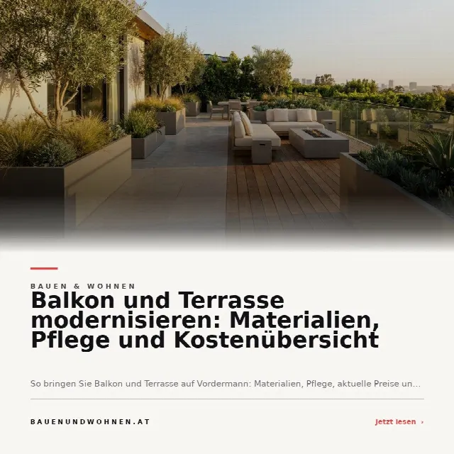 Share-Card fuer Balkon und Terrasse modernisieren: Materialien, Pflege und Kostenübersicht