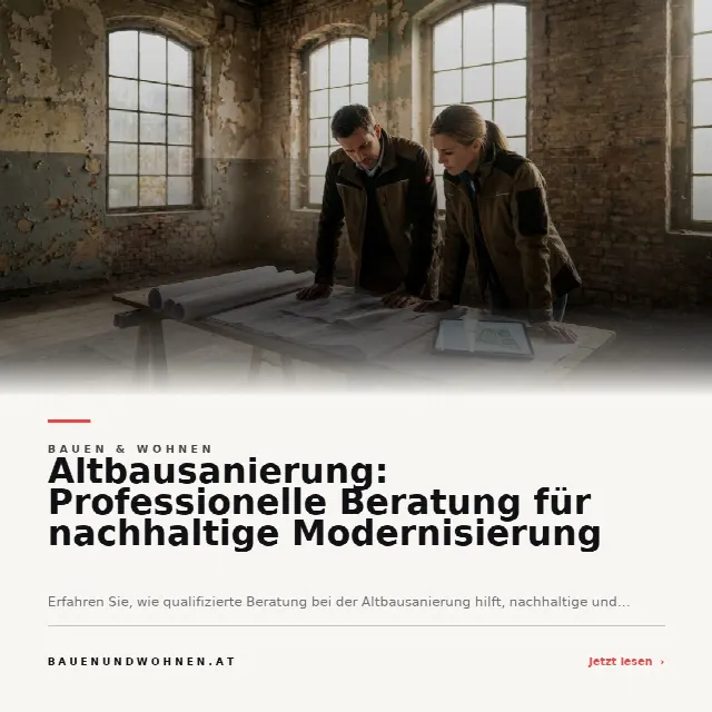 Share-Card fuer Altbausanierung: Professionelle Beratung für nachhaltige Modernisierung
