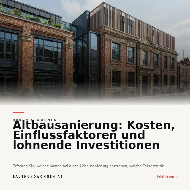 Share-Card fuer Altbausanierung: Kosten, Einflussfaktoren und lohnende Investitionen