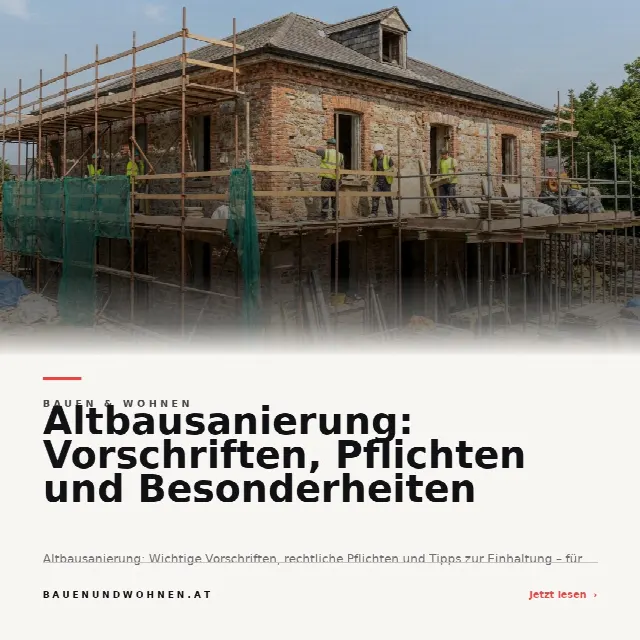 Share-Card fuer Altbausanierung: Vorschriften, Pflichten und Besonderheiten