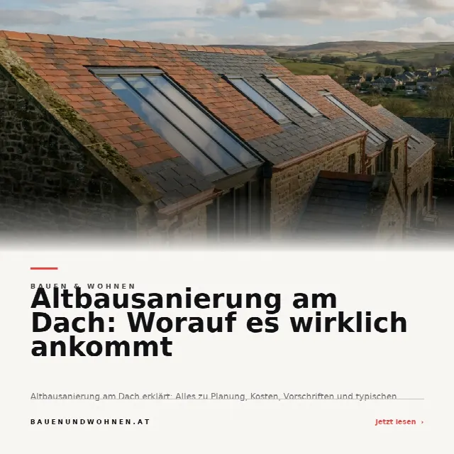 Share-Card fuer Altbausanierung am Dach: Worauf es wirklich ankommt