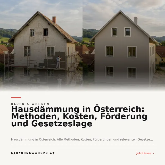 Share-Card fuer Hausdämmung in Österreich: Methoden, Kosten, Förderung und Gesetzeslage