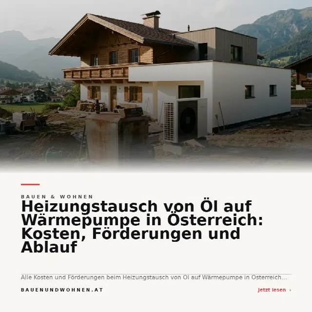 Share-Card fuer Heizungstausch von Öl auf Wärmepumpe in Österreich: Kosten, Förderungen und Ablauf