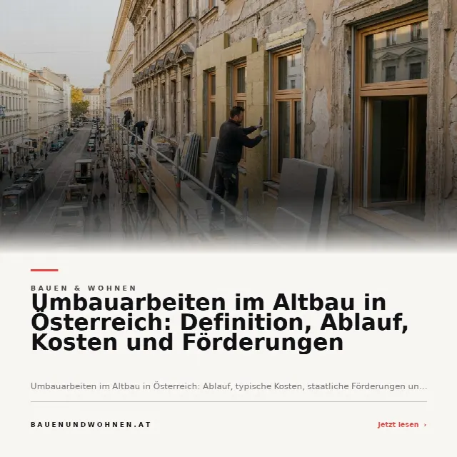 Share-Card fuer Umbauarbeiten im Altbau in Österreich: Definition, Ablauf, Kosten und Förderungen