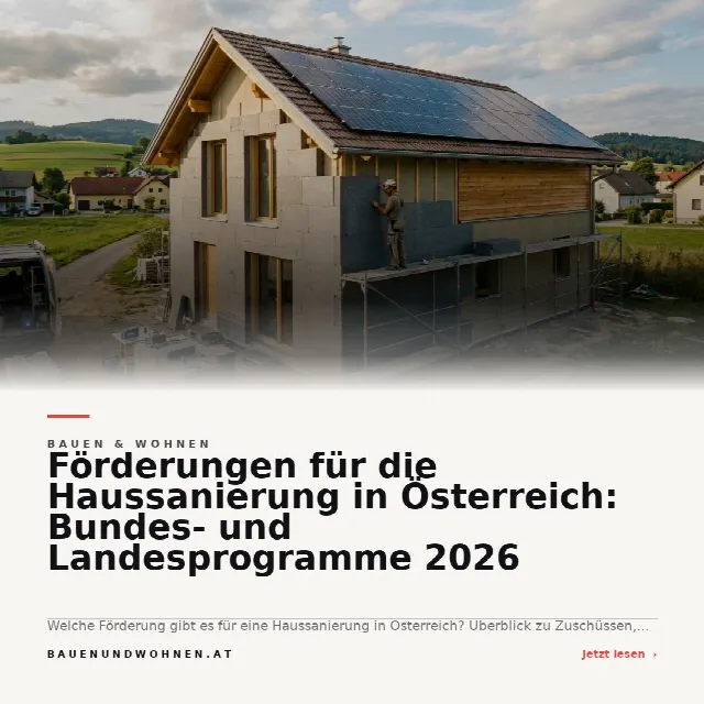 Share-Card fuer Förderungen für die Haussanierung in Österreich: Bundes- und Landesprogramme 2026