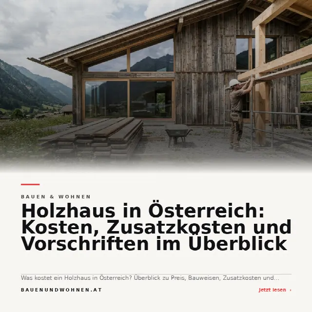 Share-Card fuer Holzhaus in Österreich: Kosten, Zusatzkosten und Vorschriften im Überblick
