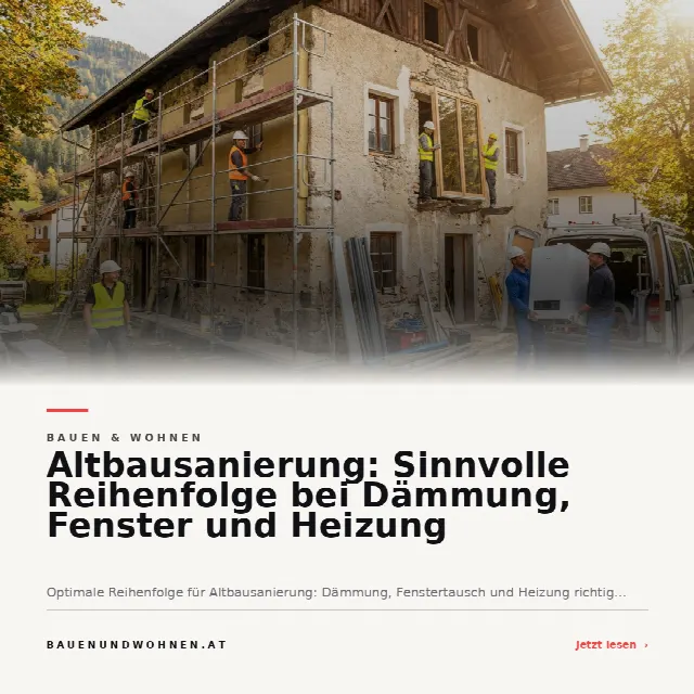 Share-Card fuer Altbausanierung: Sinnvolle Reihenfolge bei Dämmung, Fenster und Heizung