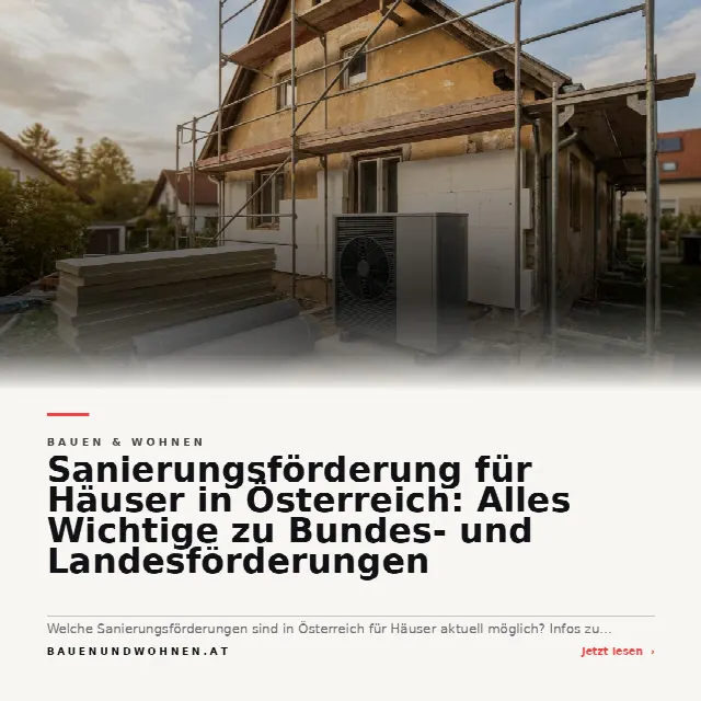 Share-Card fuer Sanierungsförderung für Häuser in Österreich: Alles Wichtige zu Bundes- und Landesförderungen