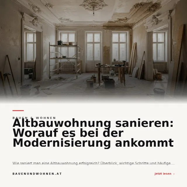 Share-Card fuer Altbauwohnung sanieren: Worauf es bei der Modernisierung ankommt